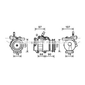 Acquista Compressore aria condizionata da PRASCO KAK161 a buon mercato per soli 606,62 €