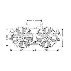 Kühlerlüfter MT7519 MITSUBISHI L 400 von PRASCO