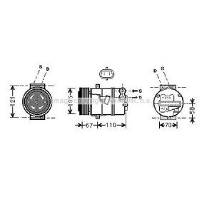 Acquista Compressore aria condizionata da PRASCO OLK494 a buon mercato per soli 552,63 €
