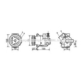 Acquista Compressore aria condizionata da PRASCO OLK497 a buon mercato per soli 646,92 €