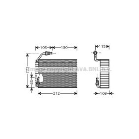 Verdampfer, Klimaanlage PEV119