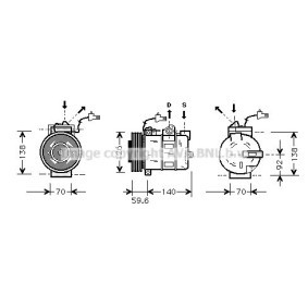 Acquista Compressore aria condizionata da PRASCO SBAK054 a buon mercato per soli 361,97 €
