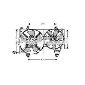Kühlerlüfter VO7505 MITSUBISHI CARISMA von PRASCO
