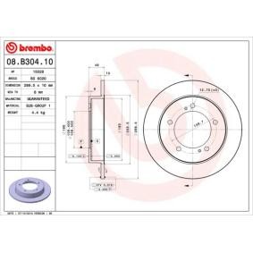 Köp Bromsskiva av BREMBO 08.B304.10 till det låga priset 524,49 kr