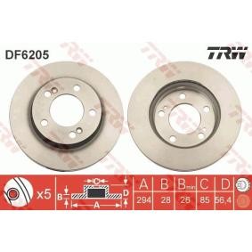 Comprar Disco de freno de TRW DF6205 a bajo precio de 47,24 €