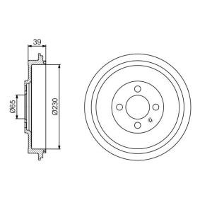 Bremstrommel von BOSCH für Caddy III MPV (6K9, 9E7, 9E9) günstig online kaufen