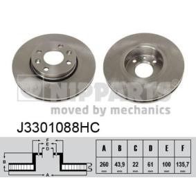 Comprar Disco de freno de NIPPARTS J3301088HC a bajo precio de 54,49 €