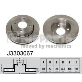 Comprar Disco de freno de NIPPARTS J3303067 a bajo precio de 35,23 €