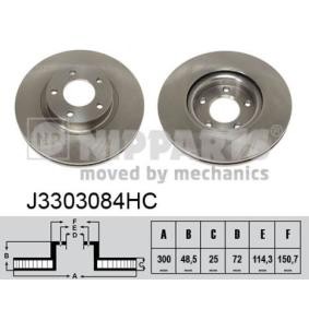 Bremsscheibe J3303084HC von NIPPARTS günstig für 75,54 € online kaufen