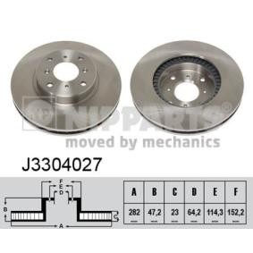 Comprar Disco de freno de NIPPARTS J3304027 a bajo precio de 52,91 €