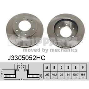Comprar Disco de freno de NIPPARTS J3305052HC a bajo precio de 67,58 €