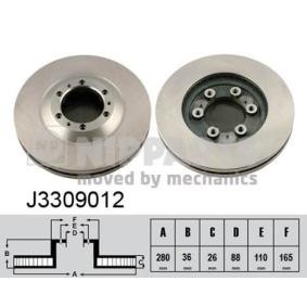 Comprar Disco de freno de NIPPARTS J3309012 a bajo precio de 60,46 €