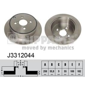 Achetez des Disque de frein NIPPARTS J3312044 à prix pour 37,63 €