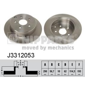 Achetez des Disque de frein NIPPARTS J3312053 à prix pour 47,85 €