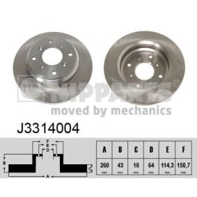 Comprar Disco de freno de NIPPARTS J3314004 a bajo precio de 31,82 €