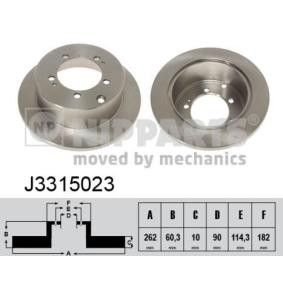 Comprar Disco de freno de NIPPARTS J3315023 a bajo precio de 43,35 €