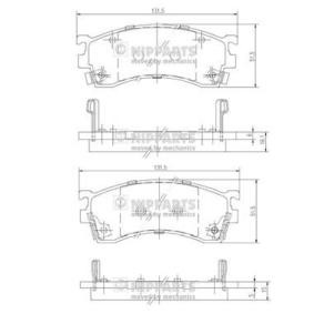 Bremsbeläge J3603038 von NIPPARTS günstig für 35,18 € online kaufen