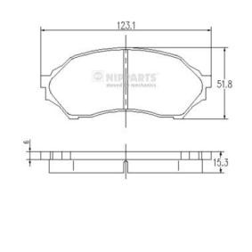 Acquista Kit pastiglie freni da NIPPARTS J3603047 a buon mercato per soli 32,39 €