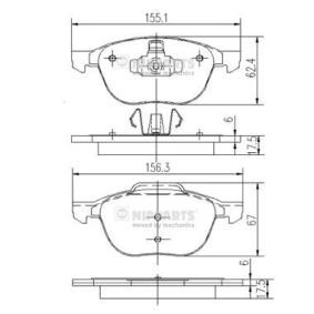 Bremsbeläge J3603063 von NIPPARTS günstig für 49,49 € online kaufen