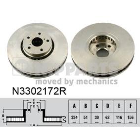 Comprar Disco de freno de NIPPARTS N3302172R a bajo precio de 109,14 €