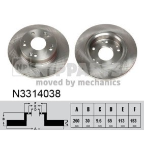 Comprar Disco de freno de NIPPARTS N3314038 a bajo precio de 35,91 €