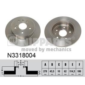 Comprar Disco de freno de NIPPARTS N3318004 a bajo precio de 58,73 €