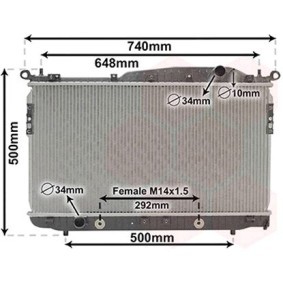 Achetez des Radiateur du moteur VAN WEZEL 81002135 à prix pour 150,99 €
