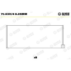 Köp Vevstakslager av GLYCO 71-4311/4 0.25mm till det låga priset 523,39 kr