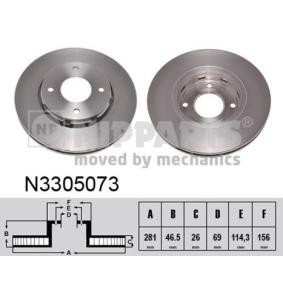 Comprar Disco de freno de NIPPARTS N3305073 a bajo precio de 66,95 €