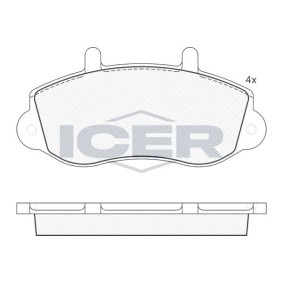 Acquista Kit pastiglie freni da ICER 141219 a buon mercato per soli 21,66 €
