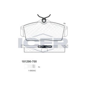 Acquista Kit pastiglie freni da ICER 181290-700 a buon mercato per soli 22,15 €