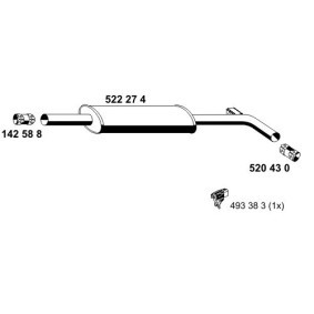 Mittelschalldämpfer von ERNST günstig für 68,91 €