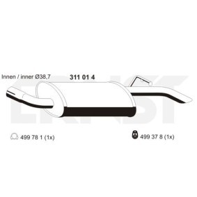 Endschalldämpfer 311014 von ERNST günstig für 26,07 € online kaufen