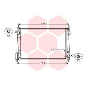 Achetez des Radiateur du moteur VAN WEZEL 17002400 à prix pour 202,48 €