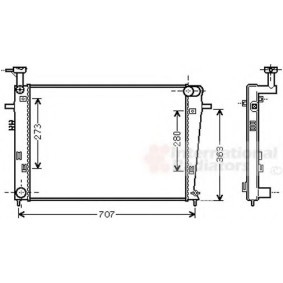 Achetez des Radiateur du moteur VAN WEZEL 82002275 à prix pour 184,89 €