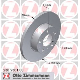 Comprar Disco de freno de ZIMMERMANN 230.2361.00 a bajo precio de 159,73 €