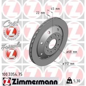 Comprar Disco de freno de ZIMMERMANN 100.3354.75 a bajo precio de 292,85 €
