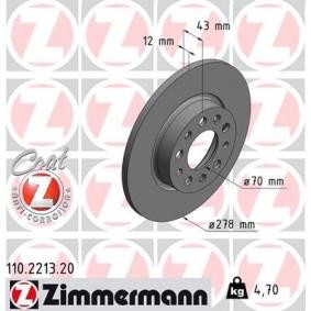 Comprar Disco de freno de ZIMMERMANN 110.2213.20 a bajo precio de 41,96 €