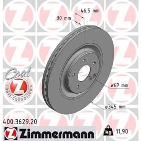 Comprar Disco de freno de ZIMMERMANN 400.3629.20 a bajo precio de 207,11 €
