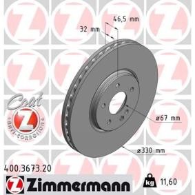 Comprar Disco de freno de ZIMMERMANN 400.3673.20 a bajo precio de 87,76 €