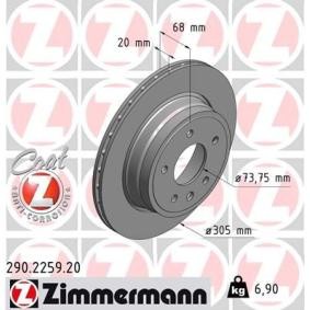 Comprar Disco de freno de ZIMMERMANN 290.2259.20 a bajo precio de 53,38 €