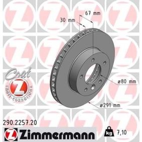 Comprar Disco de freno de ZIMMERMANN 290.2257.20 a bajo precio de 59,41 €