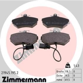Köp Bromsbelägg av ZIMMERMANN 21945.195.2 till det låga priset 708,66 kr