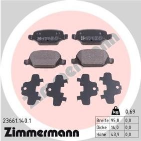 Comprar Juego de pastillas de freno de ZIMMERMANN 23661.140.1 a bajo precio de 36,88 €