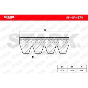 Compre Correia trapezoidal estriada da STARK SK-4PK870 a um preço baixo por 6,75 €