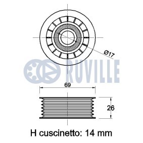Achetez des Coulisse de chaîne de distribution RUVILLE 3468008 à prix pour 25,85 €