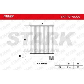 Compre Filtro, ar do habitáculo da STARK SKIF-0170020 a um preço baixo por 5,64 €