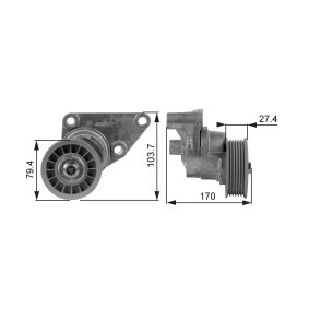 Spannrolle, Keilrippenriemen T38158