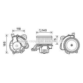 Achetez des Moteur électrique, pulseur d'air d'habitacle PRASCO AL8134 à prix pour 132,80 €
