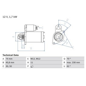 Köp Startmotor av BOSCH 0 986 025 130 till det låga priset 1752,88 kr